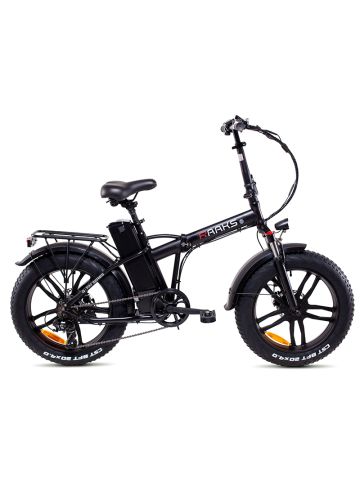 RAAKS BY F.LLI SCHIANO (BIC950) FOLDING FAT E-BIKE (NERO) - BICICLETTA ELETTRICA - RUOTE 20""X4"" - MOTORE 250W - BATTERIA  36V 10.5AH - CAMBIO SHIMANO 7 RAPPORTI - TELAIO IN ACCIAIO - CERCHI IN LEGA - DISPLAY LCD - FRENI A DISCO - AUTONOMIA FINO AD 45KM