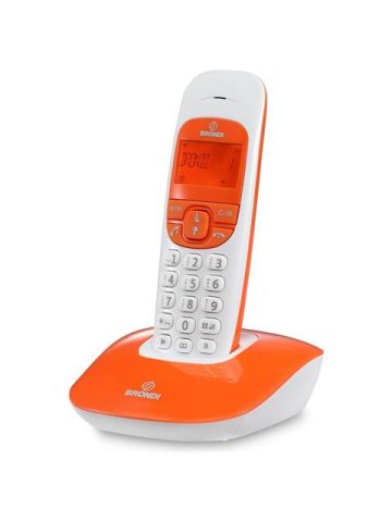 BRONDI NICE (BIANCO/ARANCIO) - TELEFONO CORDLESS SINGOLO - VIVAVOCE