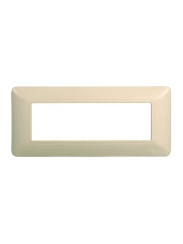 ETTROIT PLACCA IN PLASTICA 6 MODULI - SERIE SOLAR - SABBIA (MT83609) Compatibile BTicino Matix