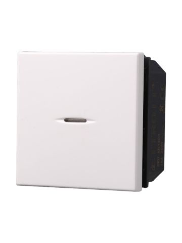 ETTROIT PULSANTE DOPPIO 2P 1P 16A 220V - SERIE MOON - BIANCO (AB3402) Compatibile BTicino Axolute