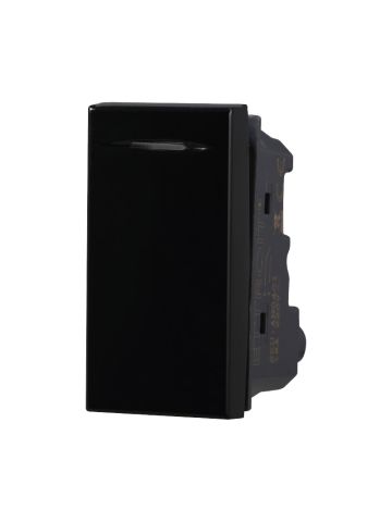 ETTROIT PULSANTE BASCULANTE UNIPOLARE 16A - SERIE MOON - NERO (AN1001) Compatibile BTicino Axolute