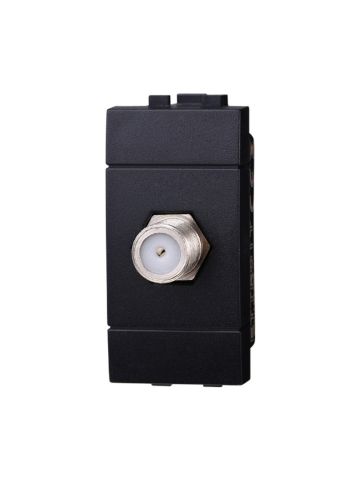 ETTROIT CONNETTORE TV SAT A VITE - SERIE SPACE - NERO (LN2252) Compatibile BTicino Living