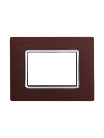 ETTROIT PLACCA IN ALLUMINIO 3 MODULI - SERIE SPACE - BRONZO (LN86310)
