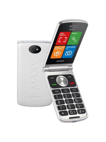 BRONDI MAXY (WHITE) - TELEFONO CELLULARE CON MAXY DISPLAY - TORCIA - FOTOCAMERA