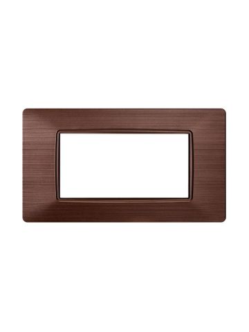 ETTROIT PLACCA IN PLASTICA 4 MODULI - SERIE STARLIGHT - BRONZO SATINATO (EV85410) Compatibile Vimar Plana