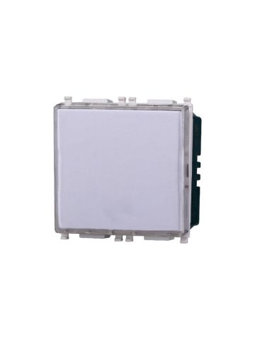 ETTROIT PULSANTE PORTANOME - SERIE STARLIGHT - BIANCO (EV1901) Compatibile Vimar Plana