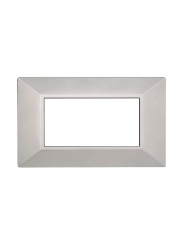 ETTROIT PLACCA PIRAMIDE 4 MODULI - SERIE MOON - SILVER (AN90406) Compatibile ABB Axolute