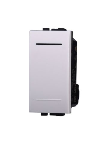 ETTROIT DEVIATORE UNIPOLARE BASCULANTE 16A - SERIE SPACE - BIANCO (LB0801) Compatibile BTicino Living