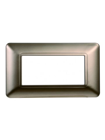 ETTROIT PLACCA IN PLASTICA 4 MODULI - SERIE SOLAR - BRONZO (MT83410) Compatibile BTicino Matix