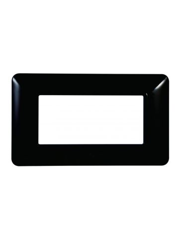 ETTROIT PLACCA IN PLASTICA 4 MODULI - SERIE SOLAR - NERO (MT83402) Compatibile BTicino Matix