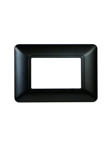 ETTROIT PLACCA IN PLASTICA 3 MODULI - SERIE SOLAR - ACCIAIO SCURO (MT83307) Compatibile BTicino Matix