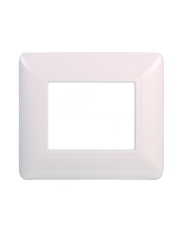 ETTROIT PLACCA IN PLASTICA 2 MODULI - SERIE SOLAR - BIANCO (MT83201) Compatibile BTicino Matix