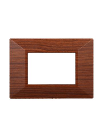 ETTROIT PLACCA PIRAMIDE 3 MODULI - SERIE MOON - NOCE (AN90303) Compatibile ABB Axolute