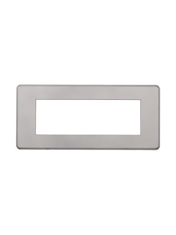 ETTROIT PLACCA SLIM 6 MODULI - SERIE MOON - SILVER (AN87606) Compatibile ABB Axolute