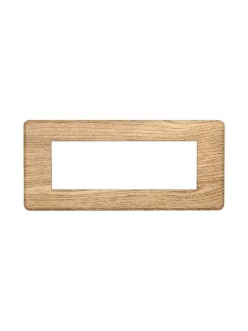 ETTROIT PLACCA SLIM 6 MODULI - SERIE MOON - ROVERE (AN87605) Compatibile ABB Axolute