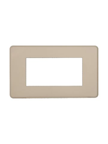 ETTROIT PLACCA SLIM 4 MODULI - SERIE MOON - SABBIA (AN87409) Compatibile ABB Axolute