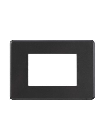 ETTROIT PLACCA SLIM 3 MODULI - SERIE MOON - ACCIAIO SCURO (AN87307) Compatibile ABB Axolute