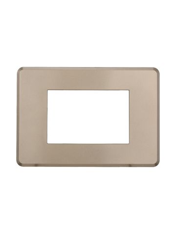 ETTROIT PLACCA SLIM 3 MODULI - SERIE MOON - TITANIO (AN87308) Compatibile ABB Axolute