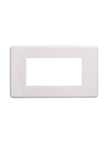 ETTROIT PLACCA SLIM 4 MODULI - SERIE MOON - BIANCO (AN87401) Compatibile ABB Axolute