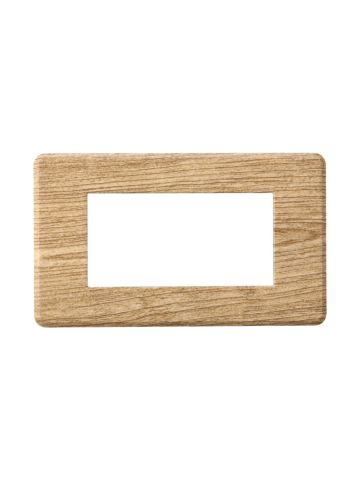 ETTROIT PLACCA SLIM 4 MODULI - SERIE MOON - ROVERE (AN87405) Compatibile ABB Axolute