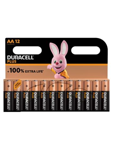 PILE DURACELL STILO AA PLUS 100 12Pz