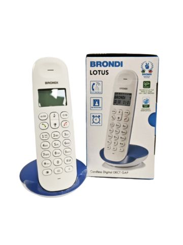 TEL. CORDLESS BRONDI LOTUS BIANCO/BLU