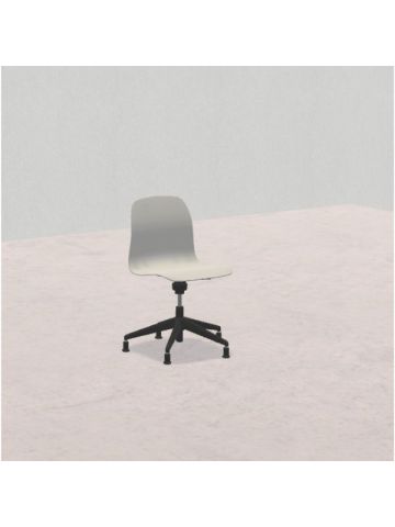 SEDIA PIOPPO H da 40 a 48,5cm, struttura nera con piedini, scocca grigio chiaro SD.GIRO.5f.GC