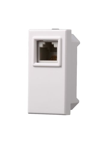 ETTROIT PRESA TELEFONICA RJ11 - SERIE MOON - BIANCO (AB2354) Compatibile BTicino Axolute