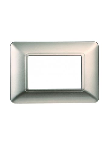 ETTROIT PLACCA IN PLASTICA 3 MODULI - SERIE SOLAR - TITANIO (MT83308) Compatibile BTicino Matix