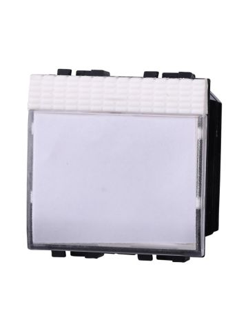 ETTROIT PULSANTE PORTANOME - SERIE SPACE - BIANCO (LB1901) Compatibile BTicino Living