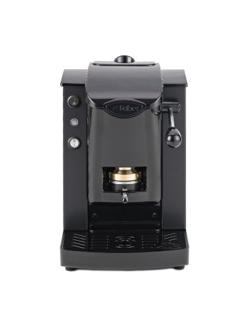 FABER SLOT PLAST BASIC  - MACCHINA PER CAFFE'' CON PRESSACIALDA IN OTTONE - TELAIO IN METALLO NERO E FRONTALE IN POLICARBONATO NERO
