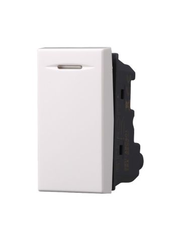 ETTROIT INTERRUTTORE BASCULANTE UNIPOLARE - SERIE MOON - BIANCO (AB0401) Compatibile ABB Axolute