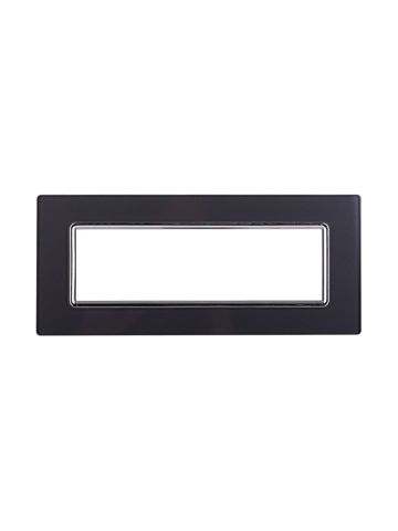 ETTROIT PLACCA IN VETRO 7 MODULI - SERIE SPACE - ACCIAIO SCURO (LN84710) Compatibile BTicino Living