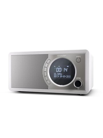 SHARP DR-450(WH) - RADIO DIGITALE - DAB/DAB+ - LCD MONOCROMATICO - 6W - BLUETOOTH - CHASSIS IN LEGNO - BIANCO