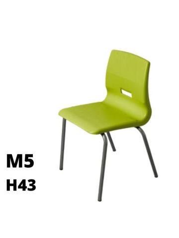 SEDUTA SALICE h43cm, struttura grigia, seduta verde lime SD.ST.4GF.M5.VL