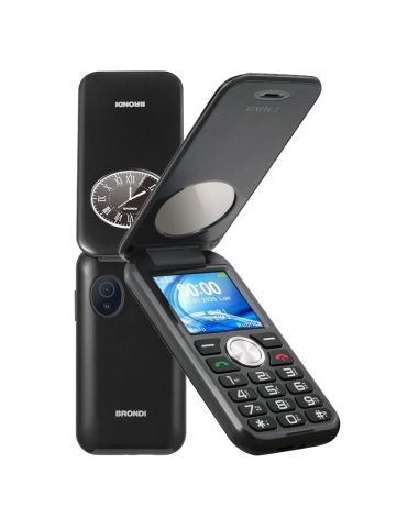 BRONDI WINDOW2 (BLACK METAL) - TELEFONO CELLULARE DISPLAY 2"" - TORCIA