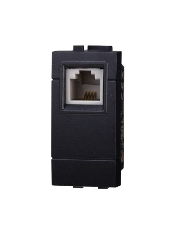 ETTROIT PRESA TELEFONICA RJ11 - SERIE SPACE - NERO (LN2354) Compatibile BTicino Living