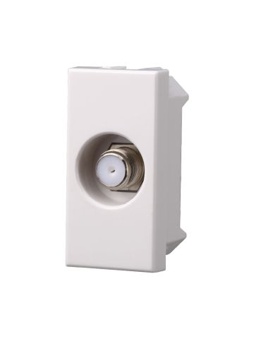 ETTROIT CONNETTORE TV SAT A VITE - SERIE MOON - BIANCO (AB2252) Compatibile ABB Axolute