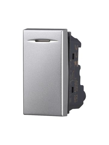 ETTROIT DEVIATORE UNIPOLARE BASCULANTE 16A - SERIE MOON - GRIGIO (AG0801) Compatibile BTicino Axolute