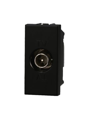 ETTROIT CONNETTORE TV MASCHIO PASSANTE - SERIE MOON - NERO (AN2253) Compatibile BTicino Axolute