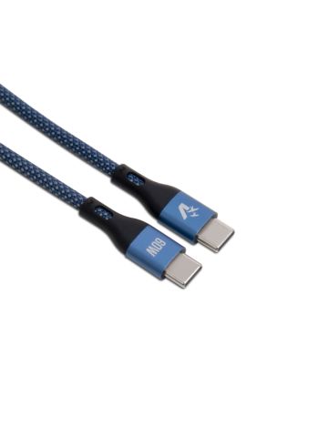 VULTECH CS-NCC12BL - CAVO SMARTPHONE IN NYLON TYPE-C TO TYPE-C 1,2M 3.0A 60W - BLU