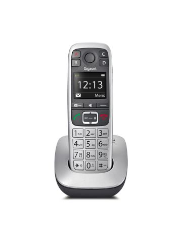 GIGASET E560 (PLATINO) - TELEFONO CORDLESS - VIVAVOCE - 4 TASTI CHIAMATA RAPIDA - HAC