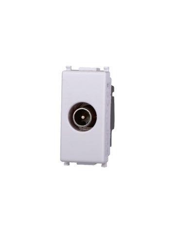 ETTROIT CONNETTORE TV MASCHIO PASSANTE - SERIE STARLIGHT - BIANCO (EV2253) Compatibile Vimar Plana