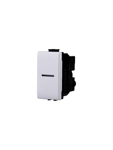 ETTROIT INTERRUTTORE ASSIALE UNIPOLARE - SERIE SOLAR - BIANCO (MT0501) Compatibile BTicino Matix