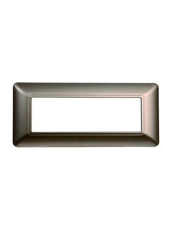 ETTROIT PLACCA IN PLASTICA 6 MODULI - SERIE SOLAR - BRONZO (MT83610) Compatibile BTicino Matix