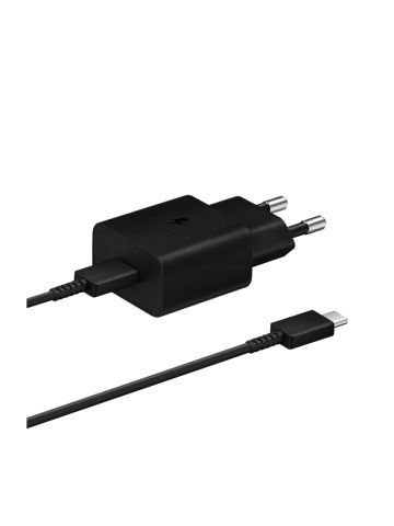 ALIMENTATORE SAMSUNG FAST EP-T1510XBEGEU 15W TYPE-C BLACK CON CAVO