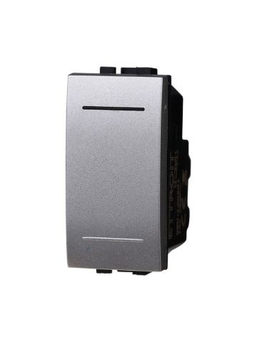 ETTROIT INTERRUTTORE BASCULANTE UNIPOLARE 16A - SERIE SPACE - GRIGIO (LG0401) Compatibile BTicino Living