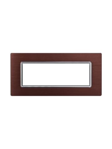 ETTROIT PLACCA IN ALLUMINIO 7 MODULI - SERIE SPACE - BRONZO (LN86710) Compatibile BTicino Living
