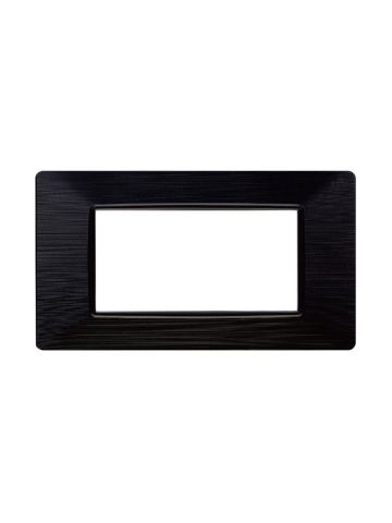 ETTROIT PLACCA IN PLASTICA 4 MODULI - SERIE STARLIGHT - NERO SATINATO (EV85414) Compatibile Vimar Plana