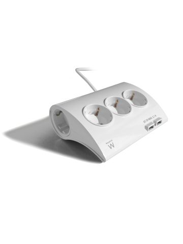 MULTIPRESA 5 P SCHUK 2 USB 2.1A DA TAVOL